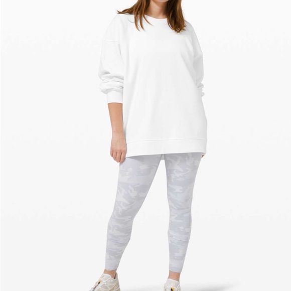 lululemon athletica Tops - Lululemon Perfectly Oversized Crew White sweatshirt, Size 6